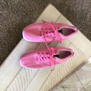 Pink tennis shoes